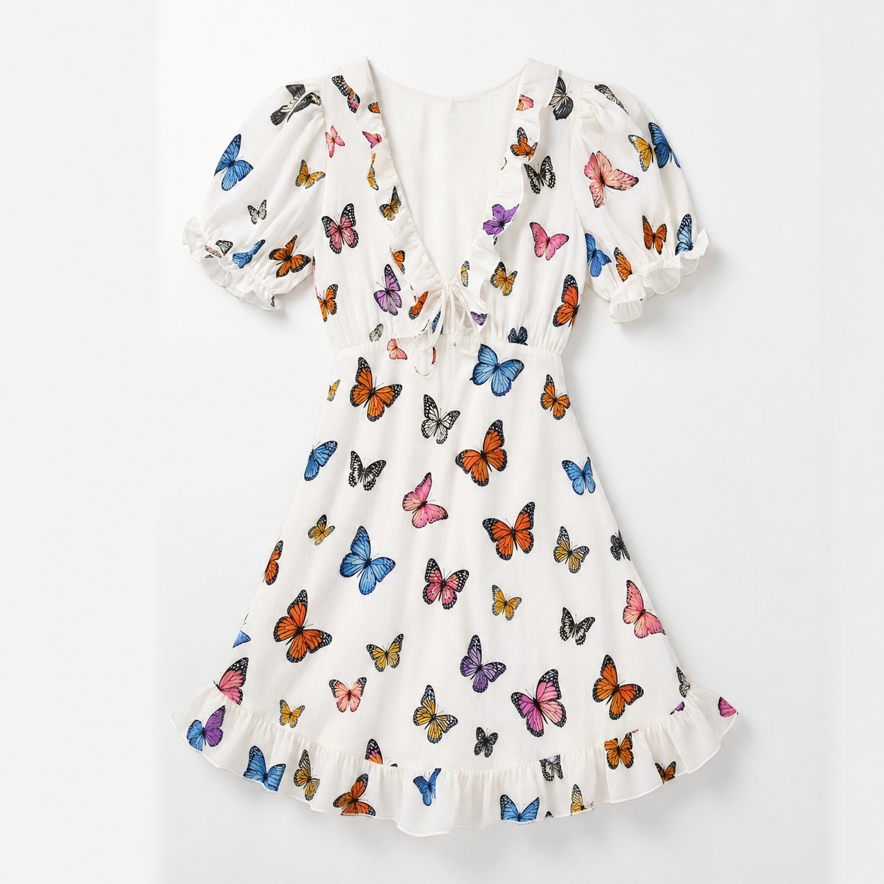 Butterfly Print Mini Dress