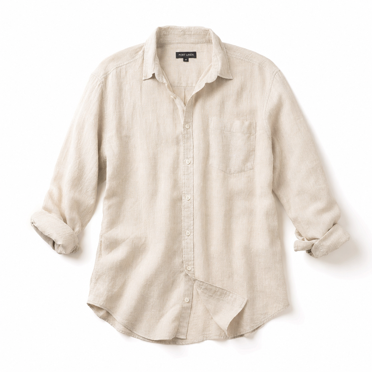 Linen Blend Button-Up Shirt