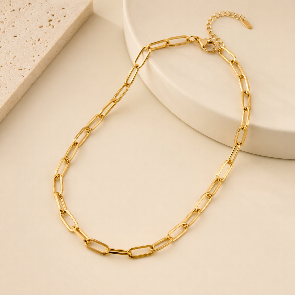 Gold Chain Link Necklace