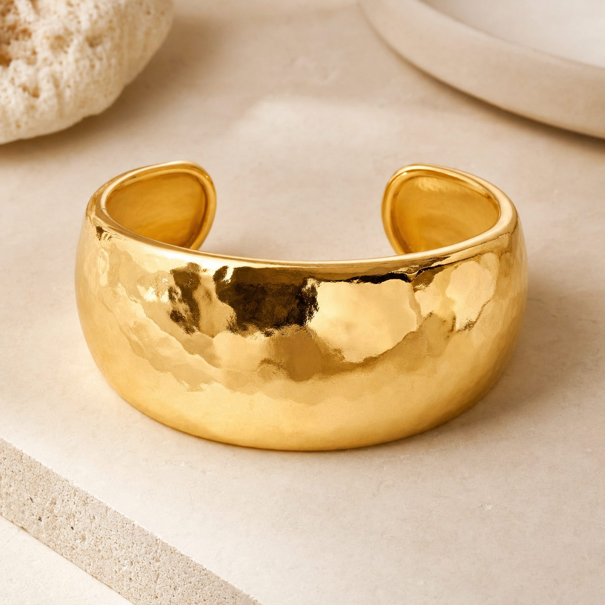 Chunky Gold Cuff Bracelet