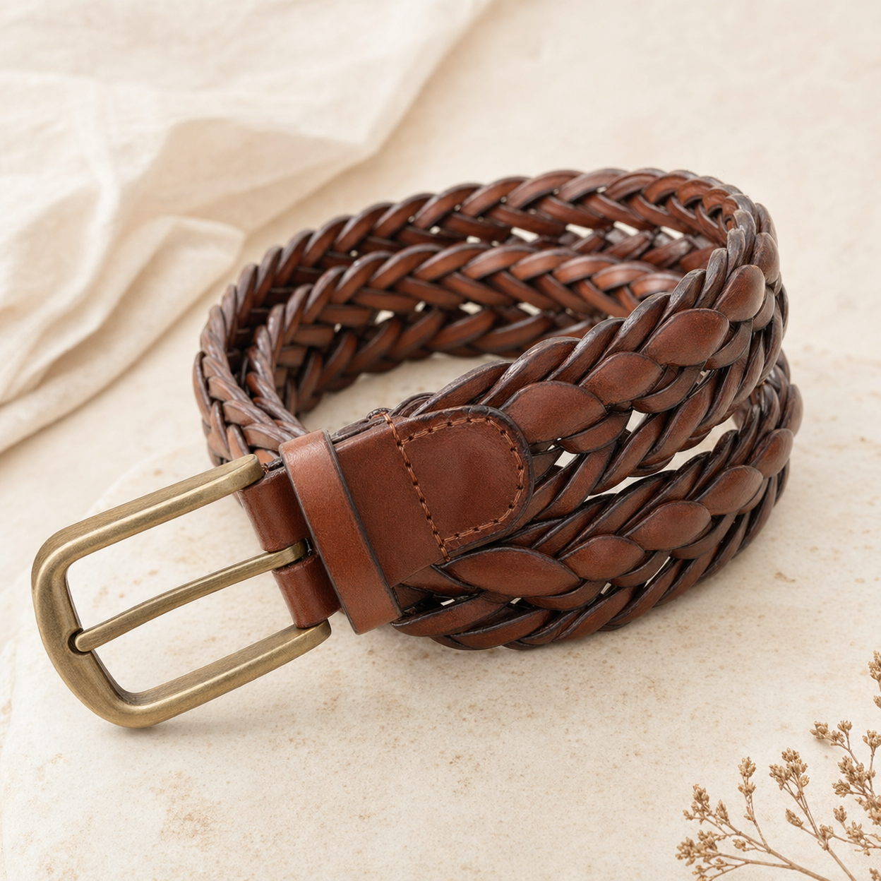 Braided Leather Belt