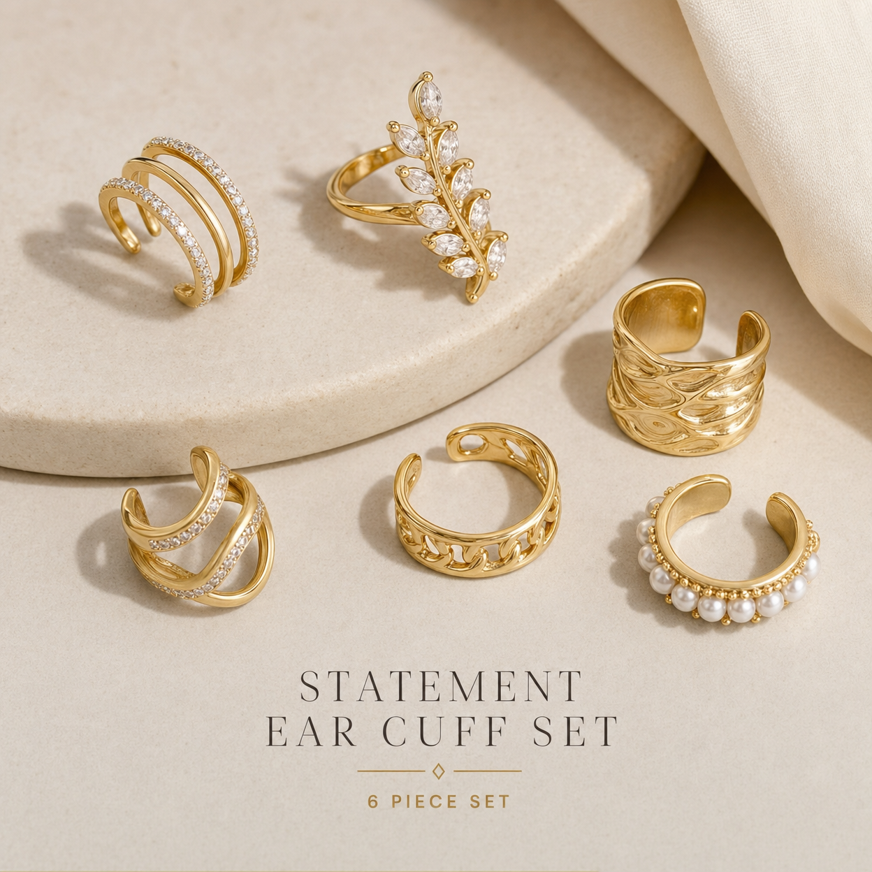 Statement Ear Cuff Set