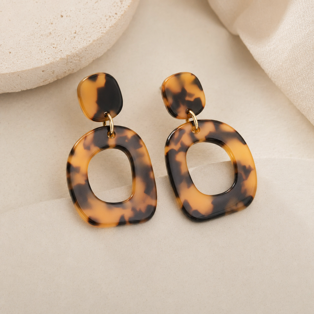 Tortoise Acetate Earrings