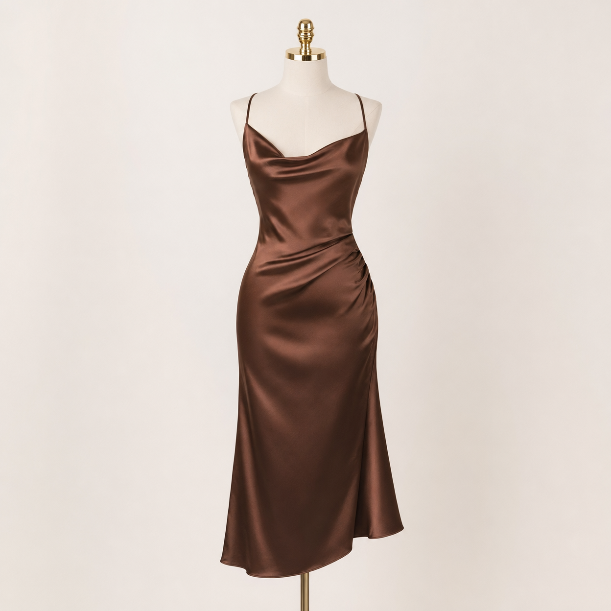 Satin Slip Midi Dress