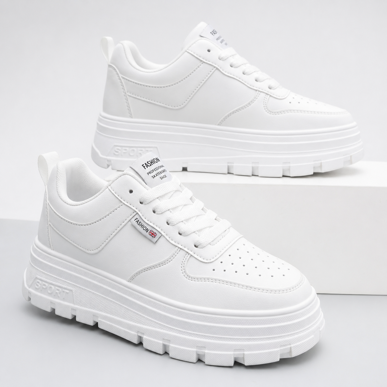 Platform Sneakers White