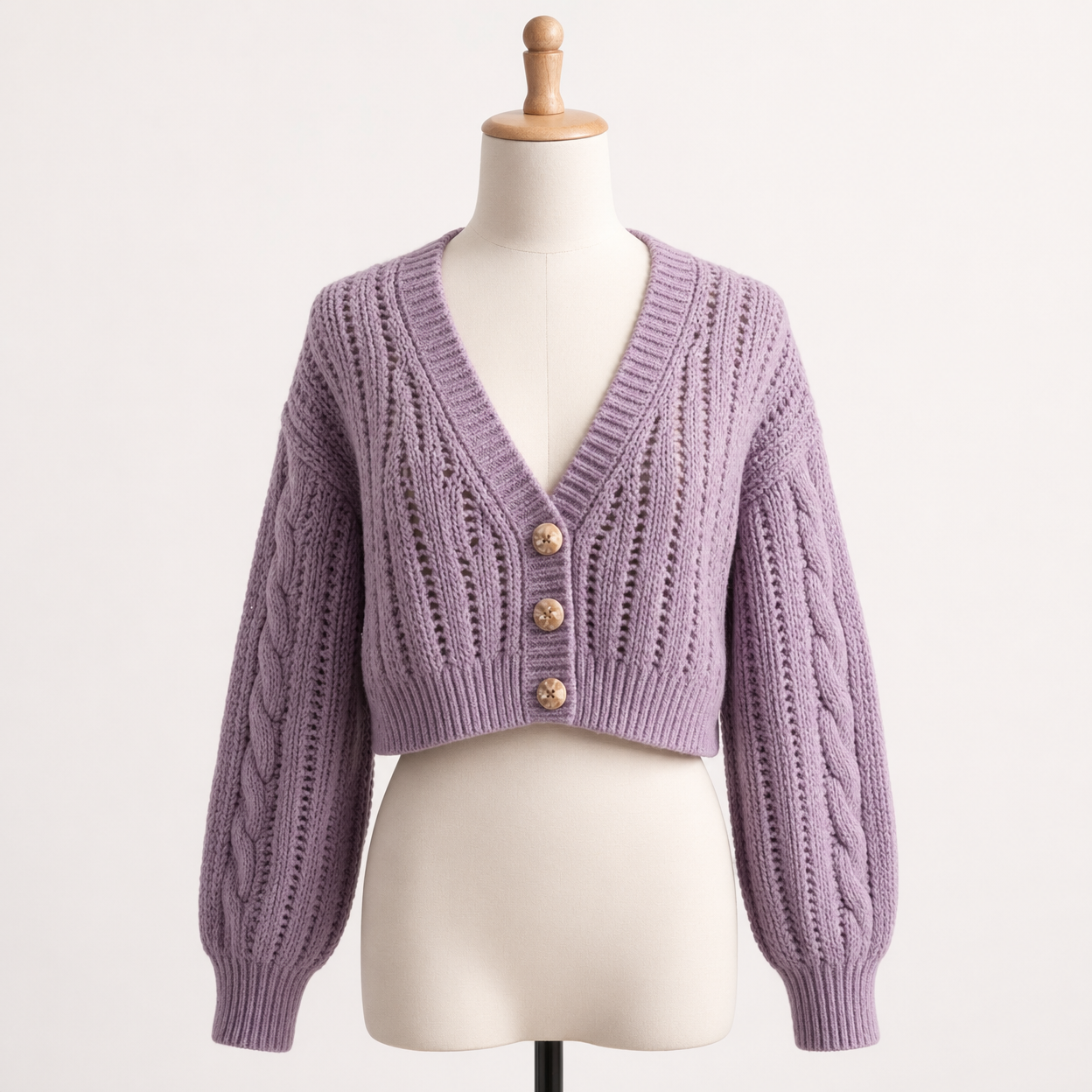 Cropped Cardigan Knit