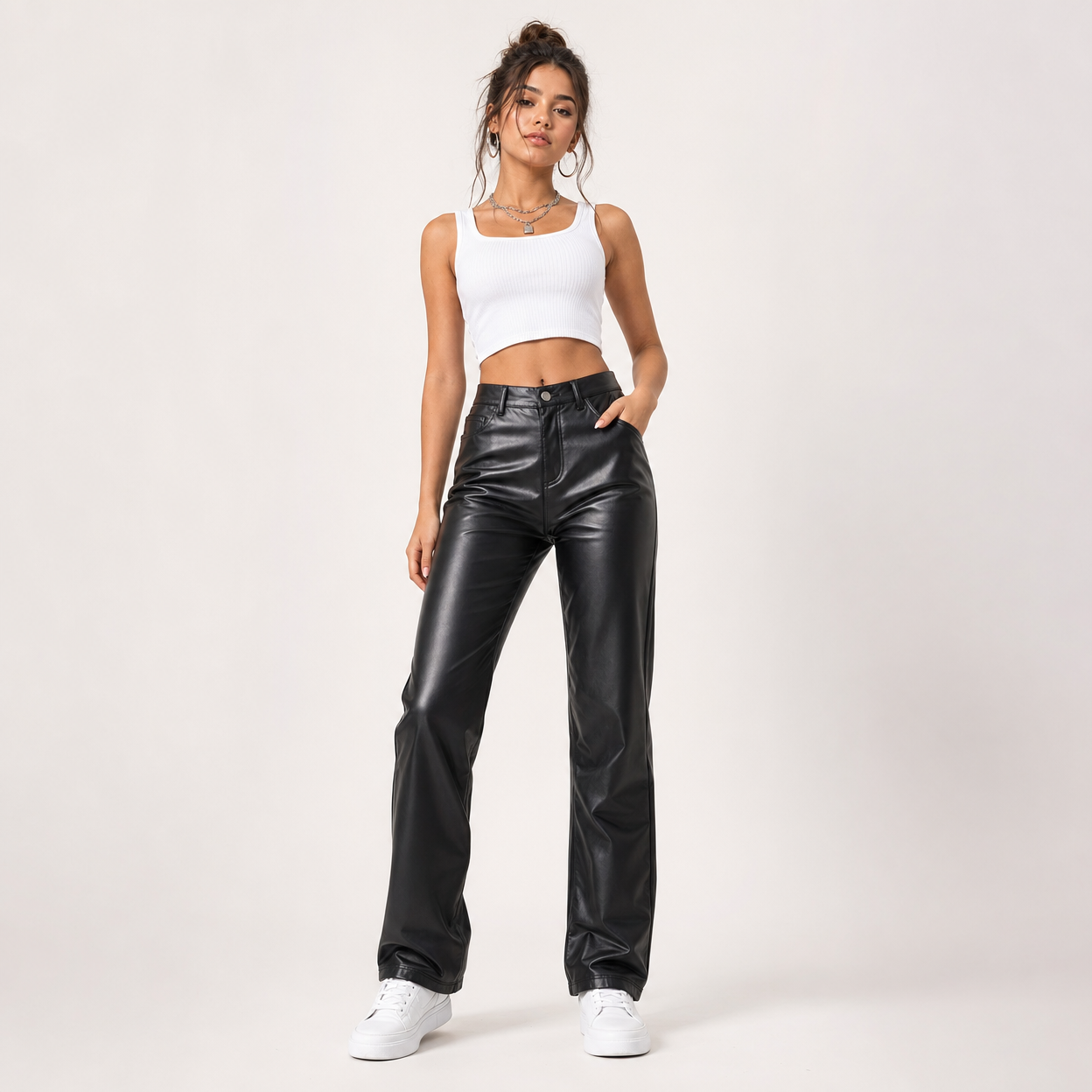 Faux Leather Pants