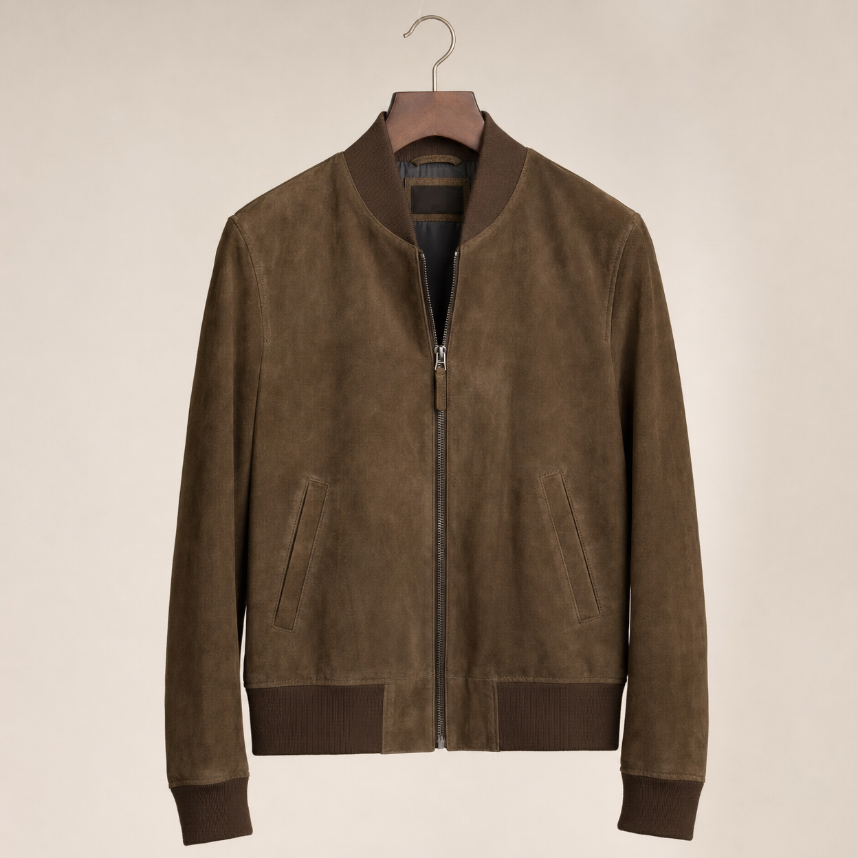 Suede Bomber Jacket